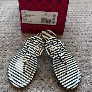 Tory Burch Miller Nautical Stripe Sandal